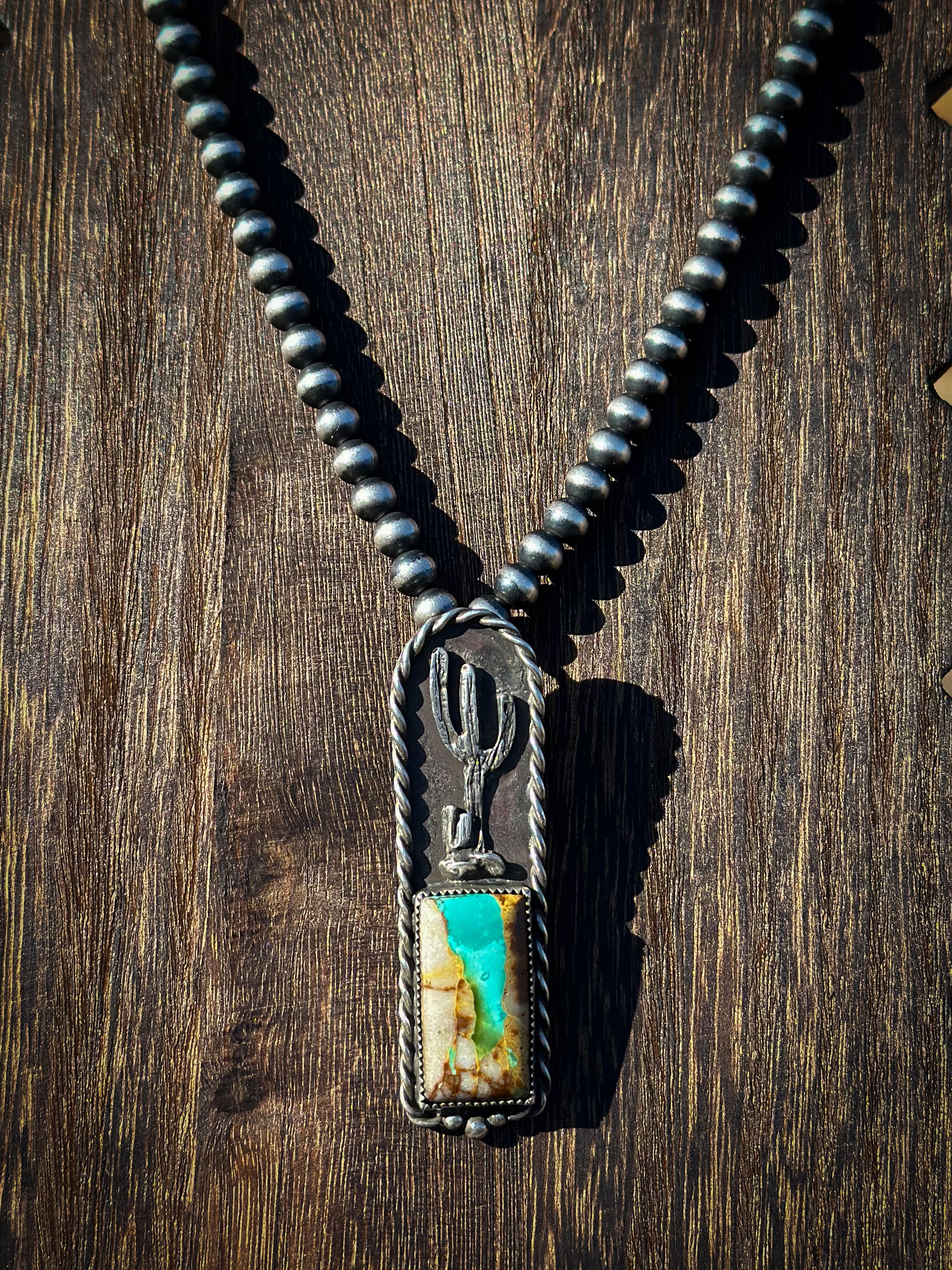 Cactus Pendant and Chain