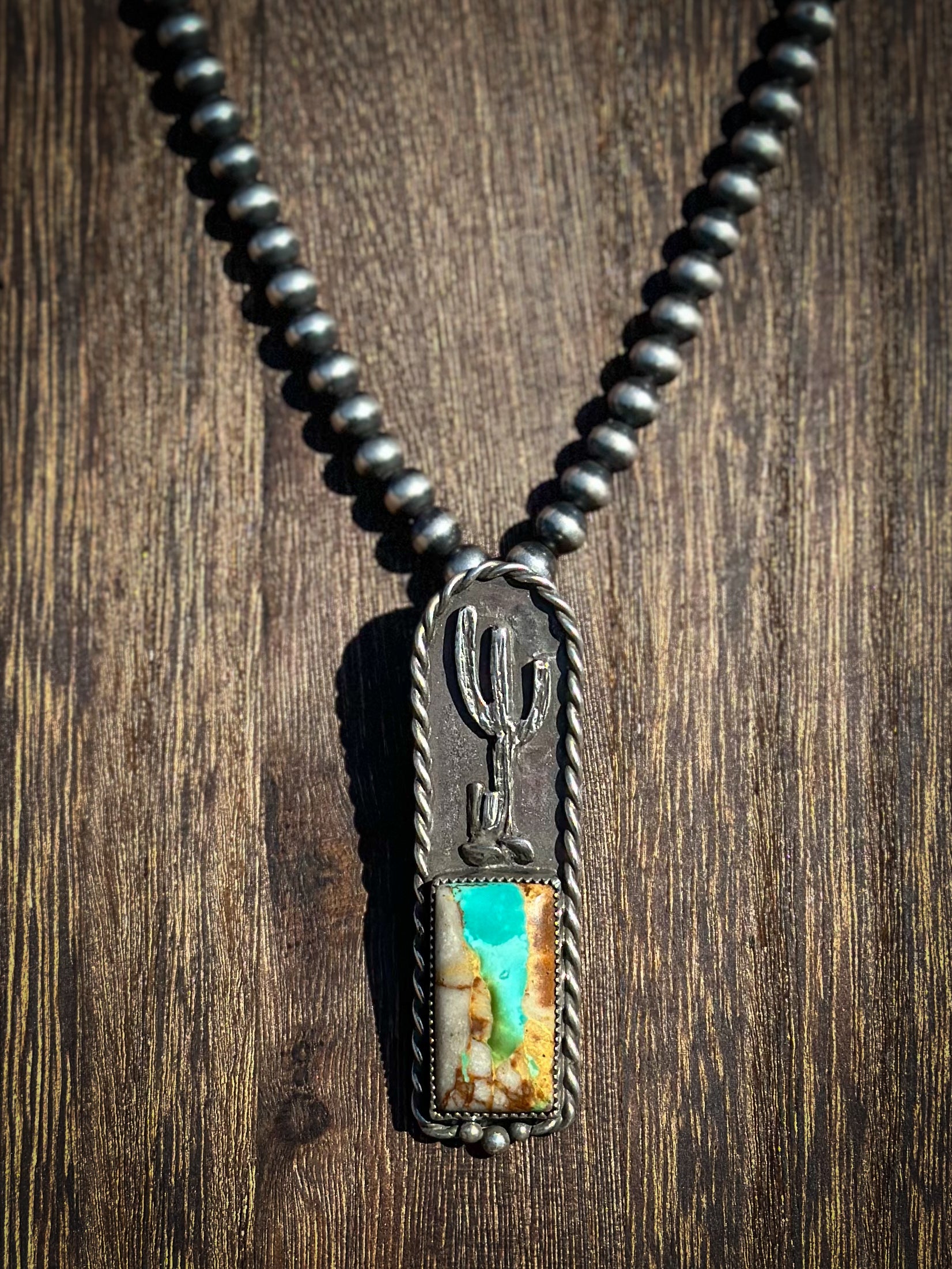 Cactus Pendant and Chain