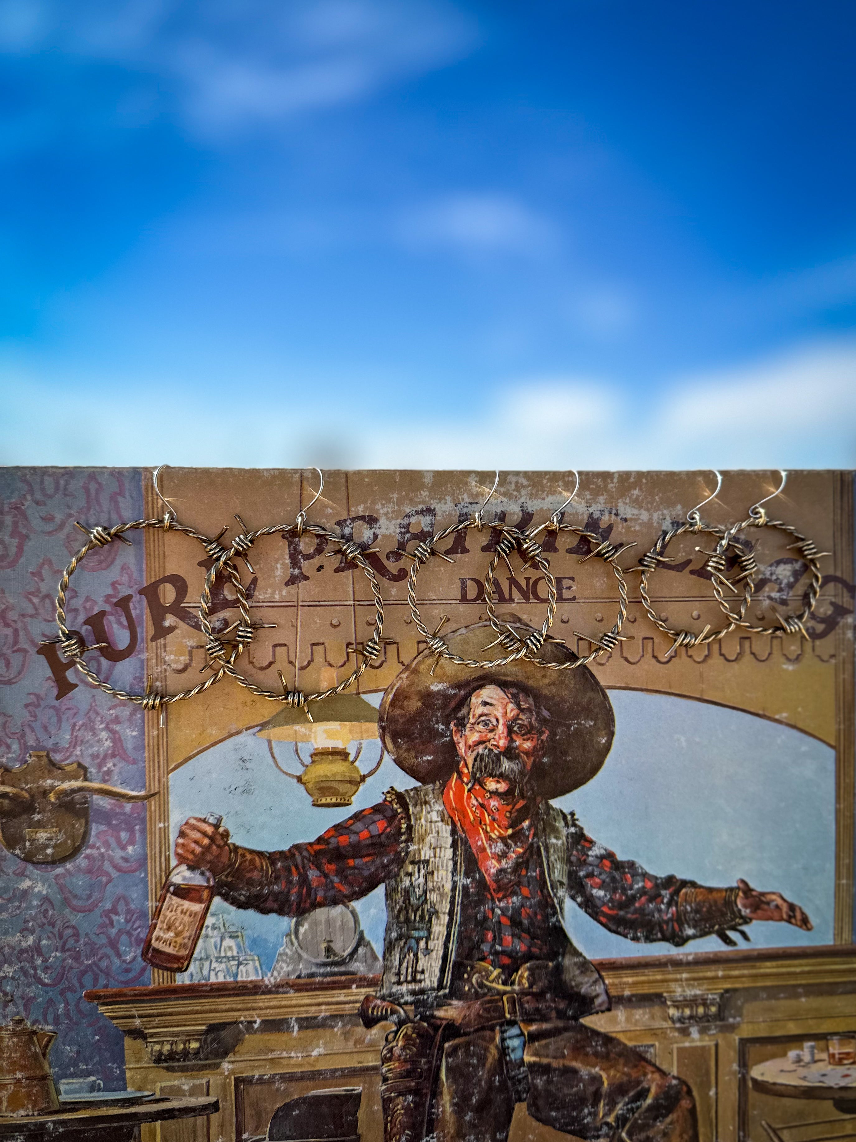 Brass Barbed Wire Hoops