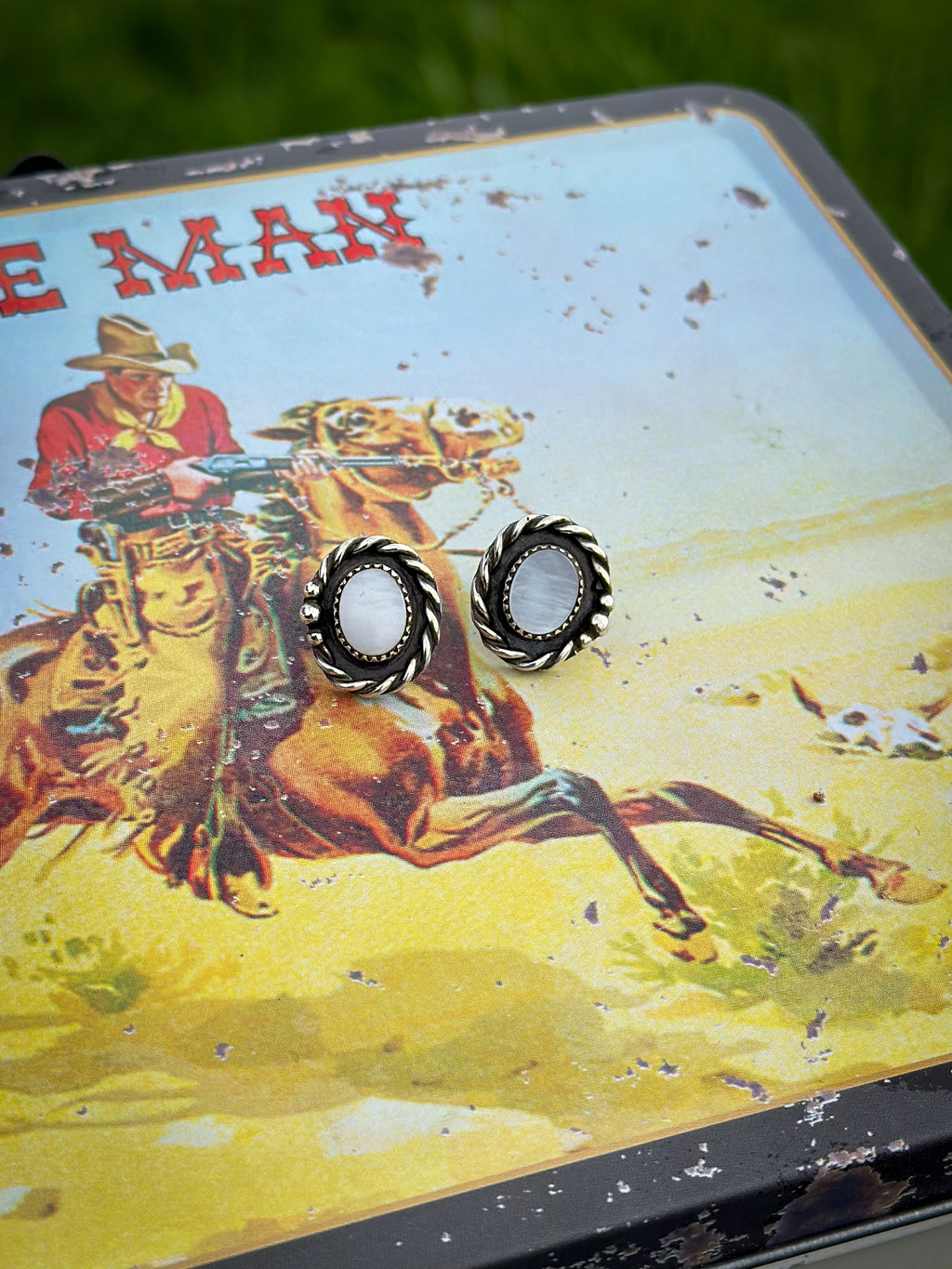 Pink Mother of Pearl Studs