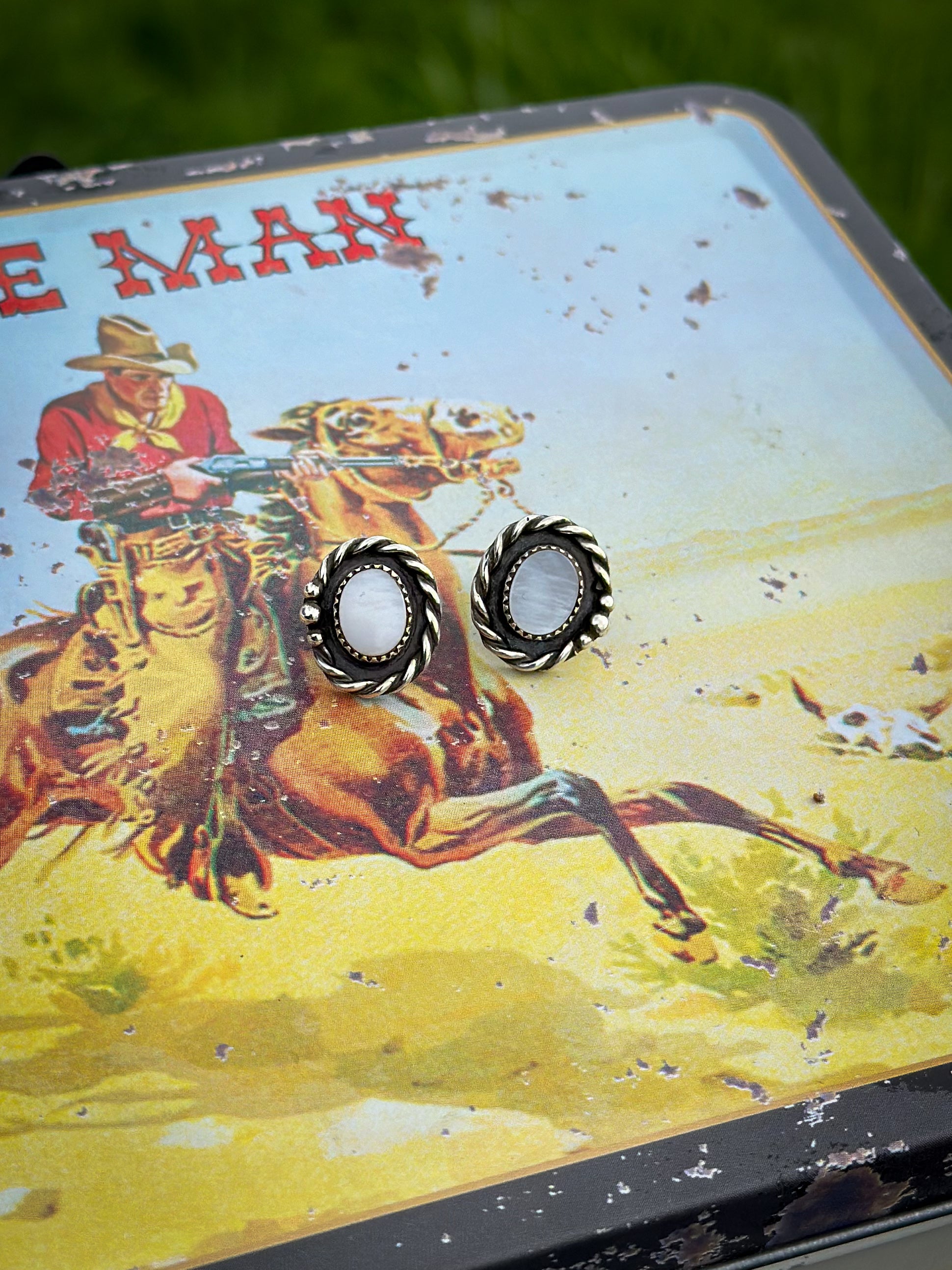 Pink Mother of Pearl Studs