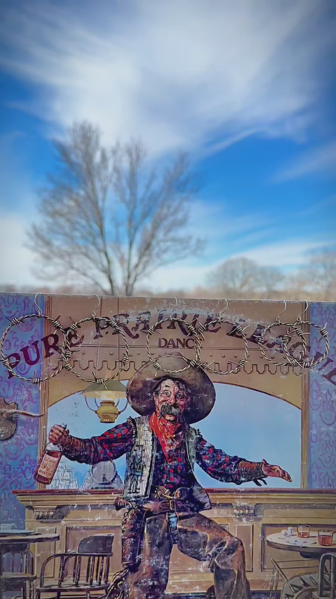 Brass Barbed Wire Hoops